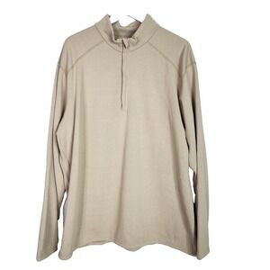 DRIFIRE Flame Resistant Shirt Mens‎ XL Beige Mock Neck Long Sleeve Made in USA